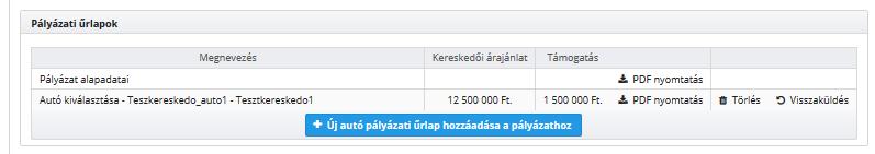 4. A Kereskedő által küldött vételár és csatolt dokumentumok ellenőrzése A Kereskedővel történt megállapodást követően a Kereskedő a pályázati portál felületén visszaküldi a pályázatot a Pályázónak,