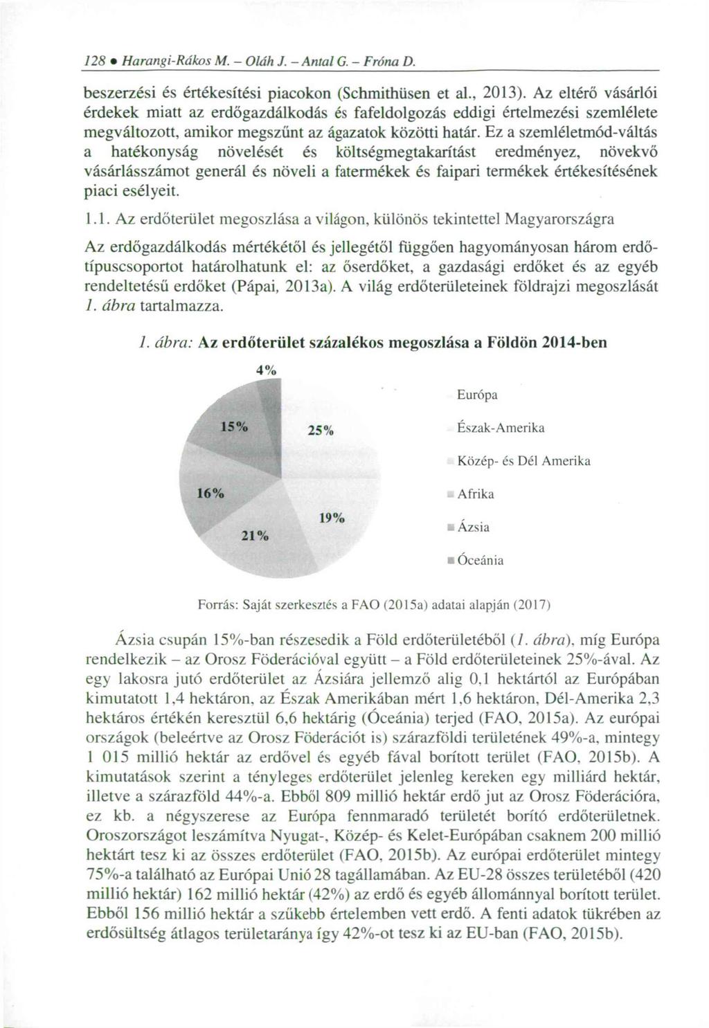 128 Harangi-Rákos M. - Oláh J. - Antal G. - Fróna D. beszerzési és értékesítési piacokon (Schmithiisen et al., 2013).