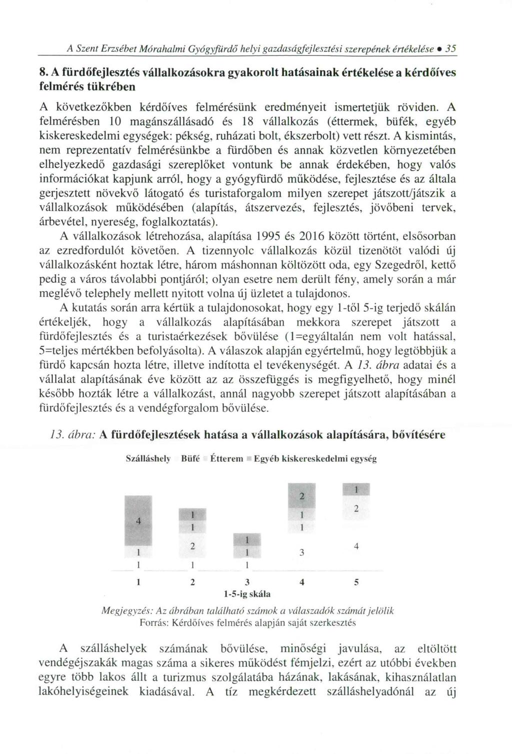 A Szent Erzsébet Mórahalmi Gyógyfürdő helyi gazdaságfejlesztési szerepének értékelése 35 8.