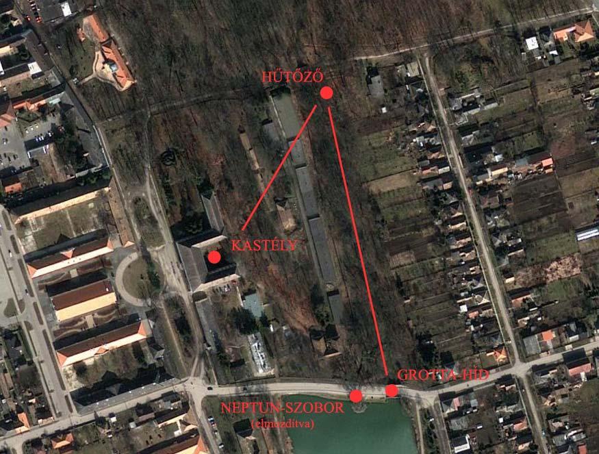 35. KISBÉR: BATTHYÁNY-WENCKHEIM-KASTÉLY KERTJE [Komárom vm.] Batthyány Tivadar (1729-1812) gróf 1760-1770 körül építtette fel késő barokk stílusú kastélyát Kisbéren.