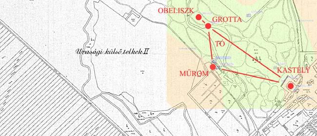 615 Az a-há-val kerített kastélykert 616 angliai előképek alapján 1794-re készült el. 617 Petri a táj elemeit is bevonta a látványba, a határt a Kárpátok vonulatai zárták észak felől.