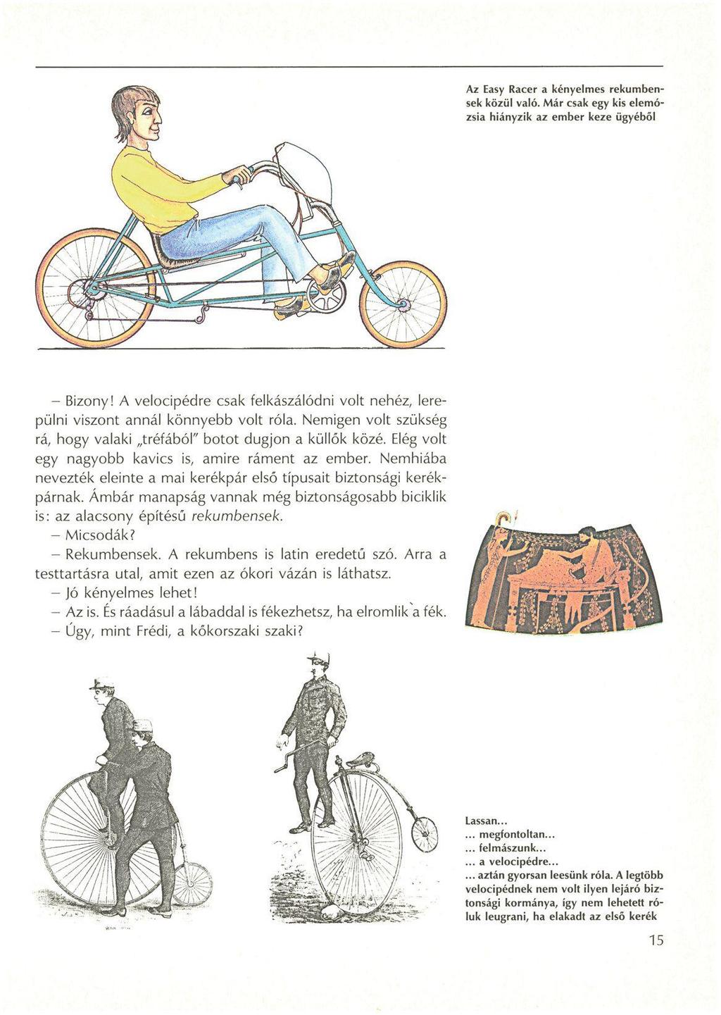Az Easy Racer a kényelmes rekumbensek közül való. Már csak egy kis elemózsia hiányzik az ember keze ügyéből - Bizony!