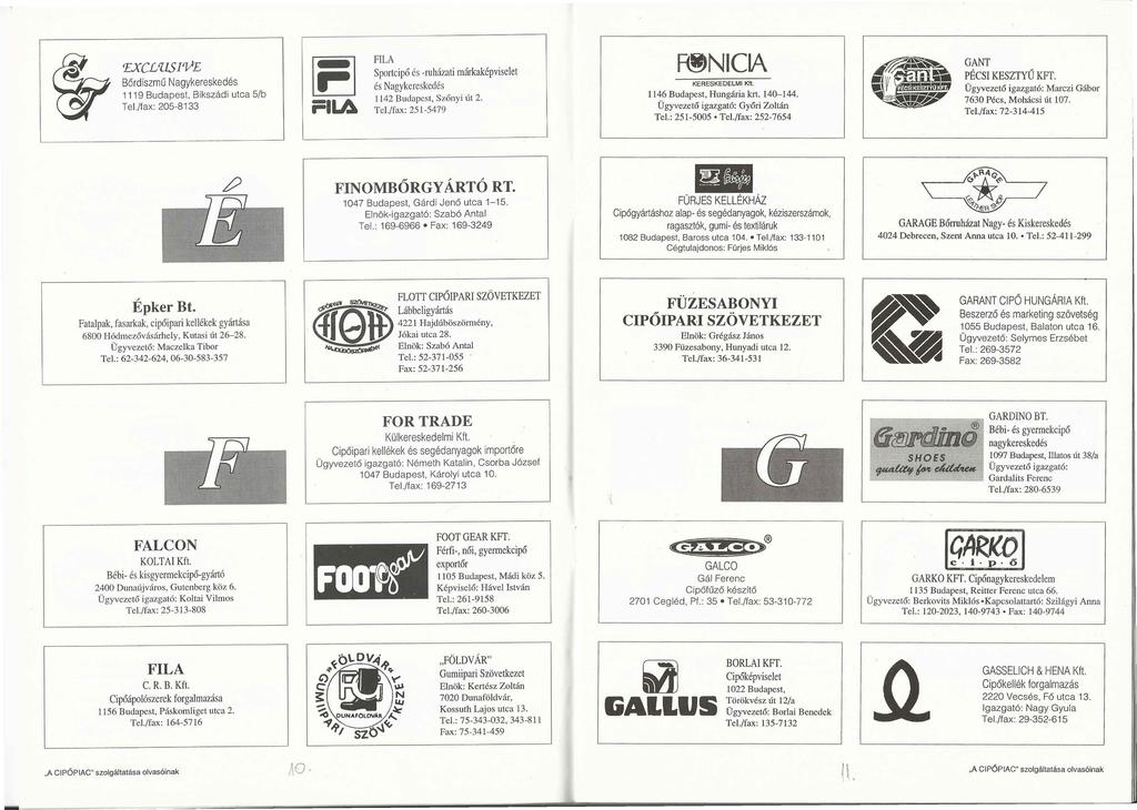Magyarországon forgalmazott márkatermékek, ágazati szolgáltatók és  intézmények név- és címjegyzéke - PDF Free Download
