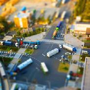 Rögzítés [Miniatűr hatás] Ez az effekt homályosítja a perifériás területeket, dioráma benyomását keltve.