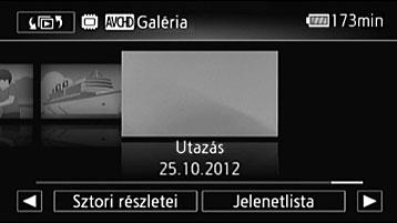 Sztori lejátszása a galériából A Sztoriíróval készített felvételeket lejátszhatja egyetlen videó sztoriként a sztoriban meghatározott sorrendben.