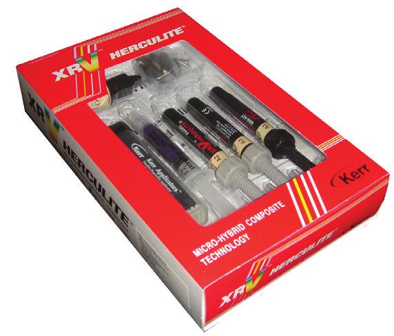 7 Herculite XRV Mini Kit A Herculite XRV Mini Kit az alábbi összeállításokban rendelhető Herculite XRV Mini Kit: #62829 tartalma 3 x 3g fecskendő Zománc: A2, A3.