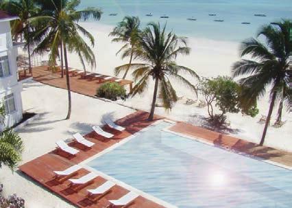 Egyéb: Zanzibár egyik legszebb strandja a resort előtt; bárok, hajókirándulások, haléttermek Kendwa
