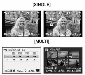 Emelt szintû tudnivalók (Lejátszás) [ÁTMÉRET.] A képméret csökkentése Lehetôsége van a rögzített képek méretének csökkentésére, honlapokon, e-mailek mellékletében stb. való elhelyezés céljából.