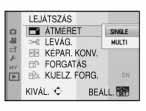 Több kép átméretezése [TÖBBET] 1 Válassza ki a kívánt új képméretet a / gombokkal, majd nyomja meg a [MENU/ SET] gombot. 2 Válassza ki a képet a / / / gombokkal, majd nyomja meg a [DISPLAY] gombot.