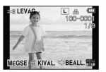 A menübôl a [MENU/SET] gomb megnyomásával léphet ki. A vágott kép mérete a vágásnagyság függvényében kisebb lesz az eredetinél. A vágott kép minôsége gyengébb lehet az eredetinél.