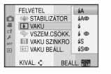Emelt szintû tudnivalók (Felvétel) nyomja meg a [MENU/SET] gombot. A beépített vakuhoz választható vakubeállításokat a Lehetséges vakubeállítások felvétel üzemmódban címû táblázat (69. o.