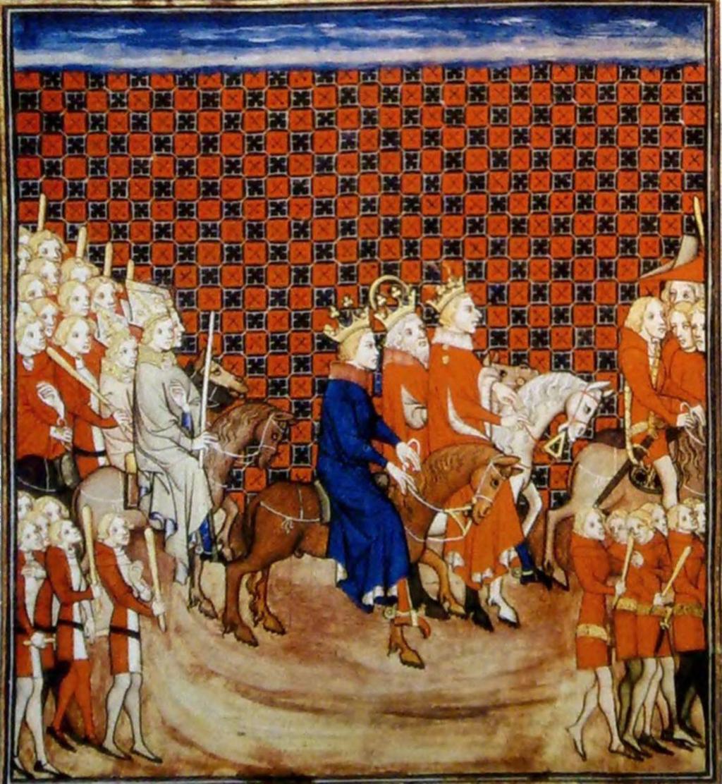 KIRÁLYLÁNY A TRÓNON Zsigmond brandenburgi őrgófi pecsétje IV. Károly és fia, IV. Vencel bevonulnak Párizsba, 1378. Francia krónikaillusztráció koronázták.