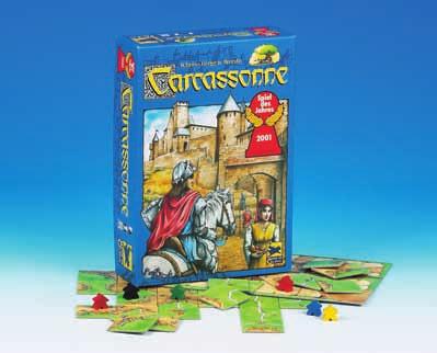 16Családi társasjátékok Carcassonne A kartonlapok letételével lépésről lépésre egy kolostorokkal, városokkal, utakkal, mezőkkel tarkított táj kel életre, melyet útonállók,