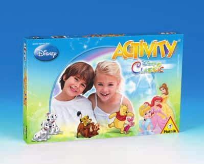 Activity Disney Classic Az Activity Disney Classic játék kártyáit és játékfelületét a Disney klasszikus mesékből megismert szereplők díszítik.