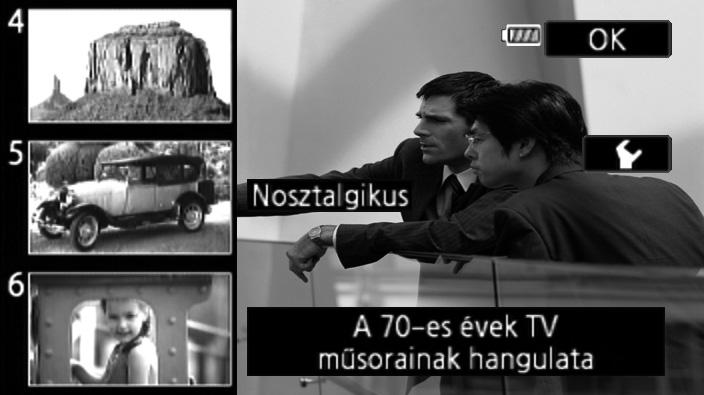 D150A_IM_P_EN.book Page 108 Thursday, February 17, 2011 5:04 PM CINEMA mód és mozifilm hatású szűrők 108 Lehetőségek ( alapbeállítás) A kamerán a következő 9 mozifilm hatású szűrő közül választhat.