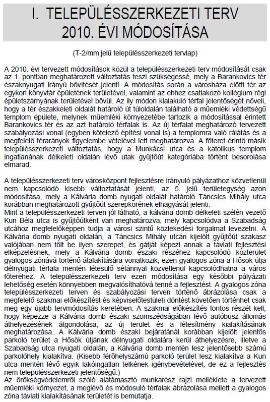 8.2 Településszerkezeti terv 2010.