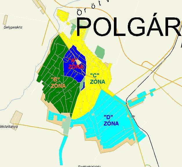 Kérjük, térkép segítségével jelölje meg, hogy legjellemzőbben Polgár melyik részén végzi az alábbi tevékenységeket! Több választ is megjelölhet!