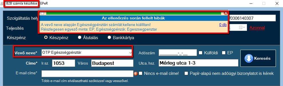 Több e-mail cím is megadható. Ebben az esetben pontos vesszővel kell őket elválasztani. 7.3.