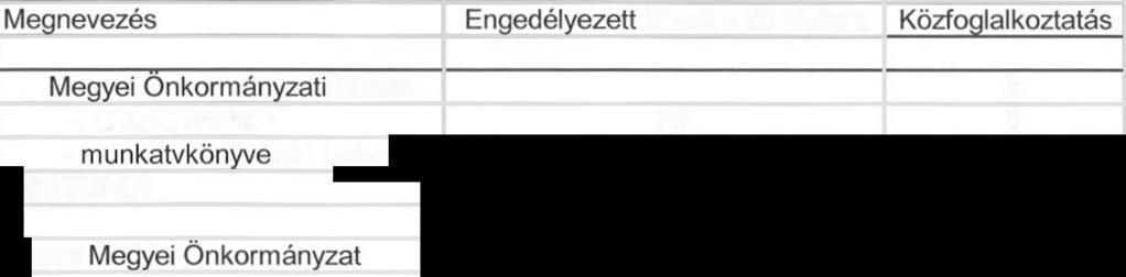 9. melléklet az 5/2014. (VI. 27.) önkonnányzati rendelcthcl: "9. melléklet a 112014.(11.14.) önkormányzati rendelethez adatok: fő-ben Megnevezés Engedélyezett létszám 2014.