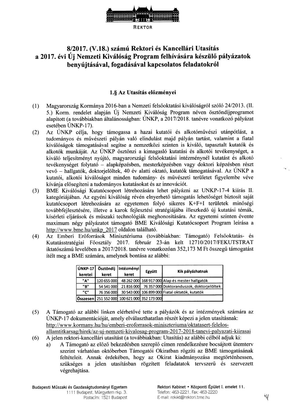 H+1-1-11-1-1-1-11-1-11-g1F1-11+11-1-1-1-1-11-11-1-1 r -rrrrrrrurrurrulaik REKTOR 8/2017. (V.18.) számú Rektori és Kancellári Utasítás a 2017.