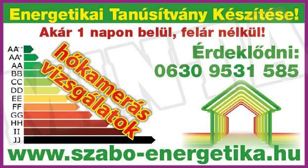 ENERGETIKAI TANUSÍTVÁNY (ZÖLDKÁRTYA) LAKÁS ÉS CSALÁDI HÁZRA A BHS Trans Kft.
