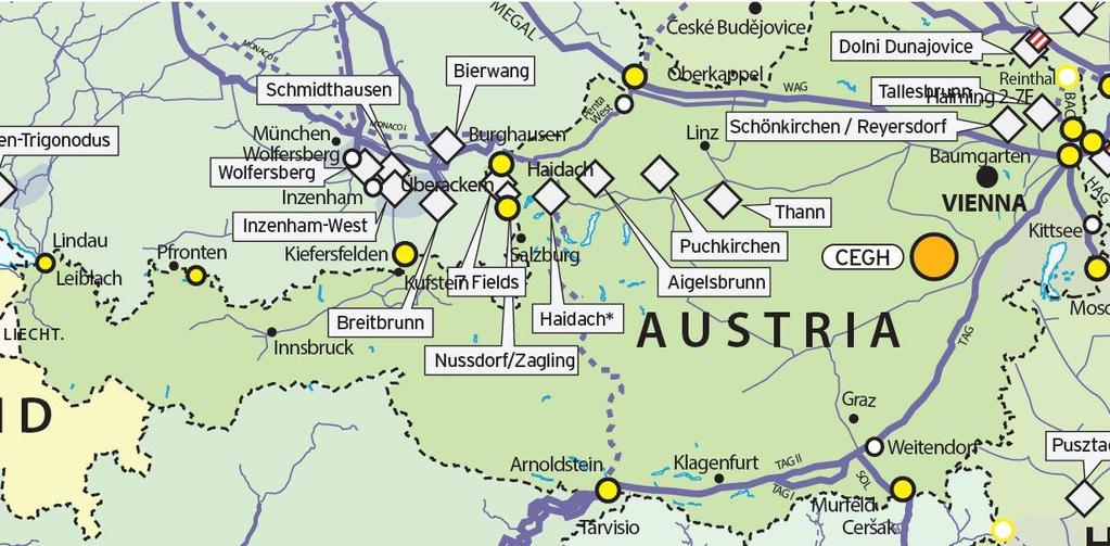 2.2.2 Szlovákia Szlovákia földgázszállító infrastruktúrájának történelme 1993-ig a fentebb leírt Csehszlovákiával azonos.