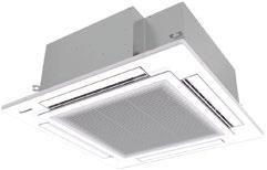 ÚJ / VRF RENDSZEREK ÚJ TECHNOLÓGIA A Panasonic új, U2 4 utas 90x90-es kazettás berendezése, új kialakítású panellel és 2-féle magasságú készülékházzal.