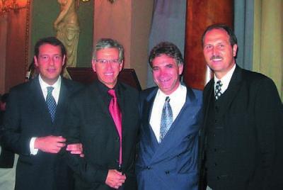 Balról: Maiorana professzor (Milánó), Eduardo professzor (São Paulo), Gáspár Lajos (Budapest), Gutknecht professzor (Aachen). 3.