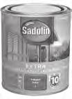 0,75 l 1012377 3659 4878,5/l 2,5 l 1012384 8158 3263,4/l SADOLIN PLUS VIZES VASTAGLAZÚR Puha- és keményfák bevonására 9 SZÍNBEN szolgáló selyemfényű, vizesbázisú vastaglazúr, mely beltérben alapozó