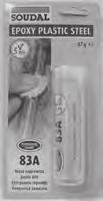 2x12 ml 1135994 1800 74982,9/l EPOXY EXTRA STRONG Két komponensű epoxy ragasztó, mely ragasztja a porcelán, kerámia, műanyag (kivéve a PP, PE, teflon), kő, márvány, fa, bőr