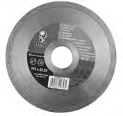 115x22,23 mm 1011662 1189 125x22,23 mm 1011663 1490 Kemény anyagok vágására JET (TURBO) GYÉMÁNT VÁGÓTÁRCSA