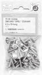 M6x30 mm, 15 db 1009345 629 41,9/db M6x40 mm, 13 db 1009346 629 48,4/db M6x50 mm, 11 db 1009347 629 57,2/db M6x60 mm, 10 db 1009348 629 62,9/db M6x70 mm, 10 db 1009361 629 62,9/db M8x40 mm, 8 db