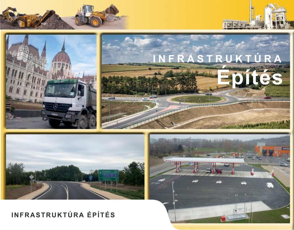 Infrastruktúraépítés 2016. Csepel Metrans logisztikai központ teljes infrastruktúrájának kiépítése. 2015. Bag 3. sz. főút - 2105 j. út körforgalom építése - NIF Zrt.