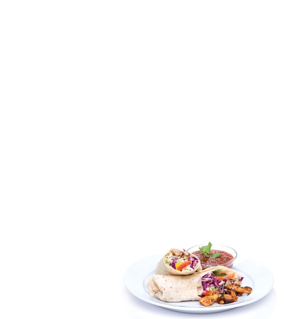 Laza kaják - Light dishes Csirkés tortilla mártogatóssal 1 390 Ft Friss zöldségekkel, csirkével, sajttal töltve Chicken Tortilla & Dip - with fresh vegetables, filled with chicken and cheese Sonkás