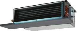 FWB-BT Közepes nyomásfokozatú álmennyezeti légcsatornázható egység AC ventilátor motoros egység vízszintes álmennyezeti beszereléshez Kompakt méreteivel könnyen szerelhető keskeny álmennyezetbe is 3,