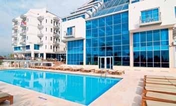 külső és 1 belső medence vízi csúszda SPA központ üzletek konferencia terem WIFI (ingyenes, lobby) Internet kávézó (térítéssel) SEA LIFE FAMILY RESORT HOTEL***** (Konyaalti)