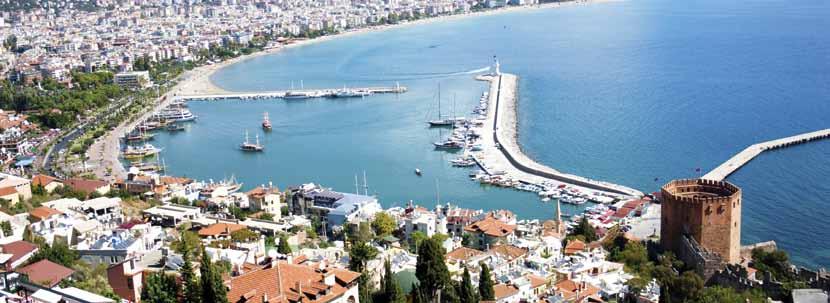 Törökország Általános információk Fekvése: A Török Riviéra Törökország déli részén fekszik, partszakasza mintegy 400 km-t ölel fel. A repülőtér Antalya-ban található.