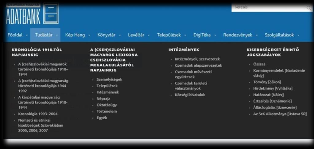 Saját építésű adatbázisok,