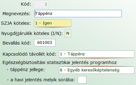 B é r s z á m f e j t ő p r o g r a m 13 3.5. TB ellátás jogcímek A TB-ellátások összegét csak rögzíteni lehet az adatok között, a kifizetőhelyi TB-ellátások számfejtése nem végezhető el a programban.