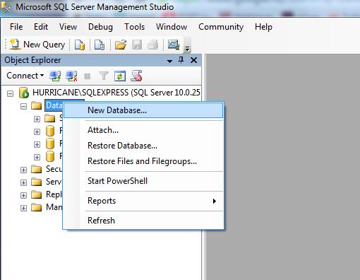 az SQL Management Studio-t.