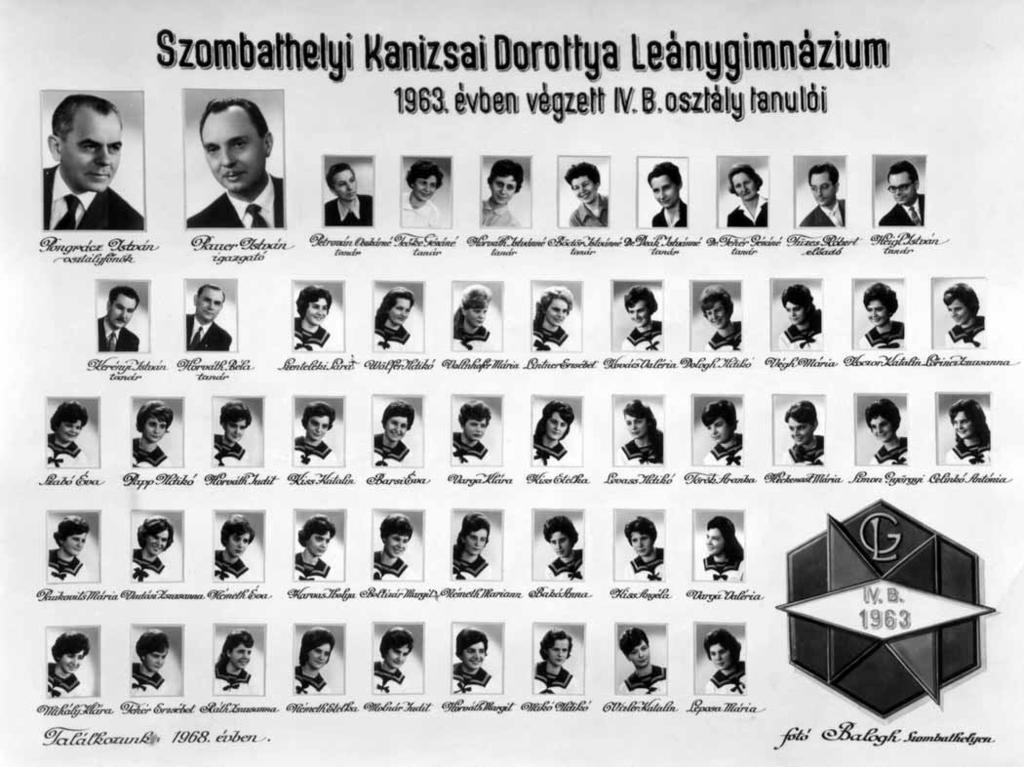 1959-1963 Tablók könyve 1962/63. tanév, IV. B Diákok soronként: 1.