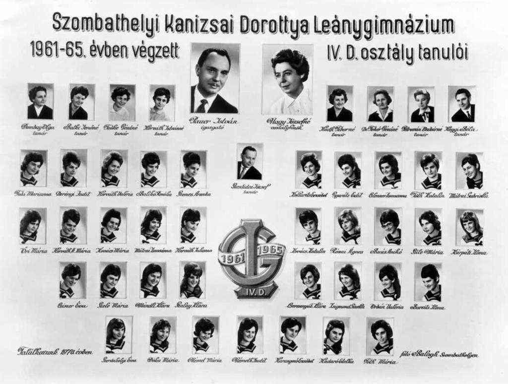 1961-1965 Tablók könyve 1964/65. tanév, IV. D Diákok soronként: 1.