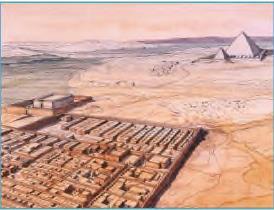 Az egyiptomi piramisok építőinek emelt Kahun városát ilyen téglákból építették. A házaknak két szintje és sík teteje volt, ahol az emberek sok időt töltöttek.
