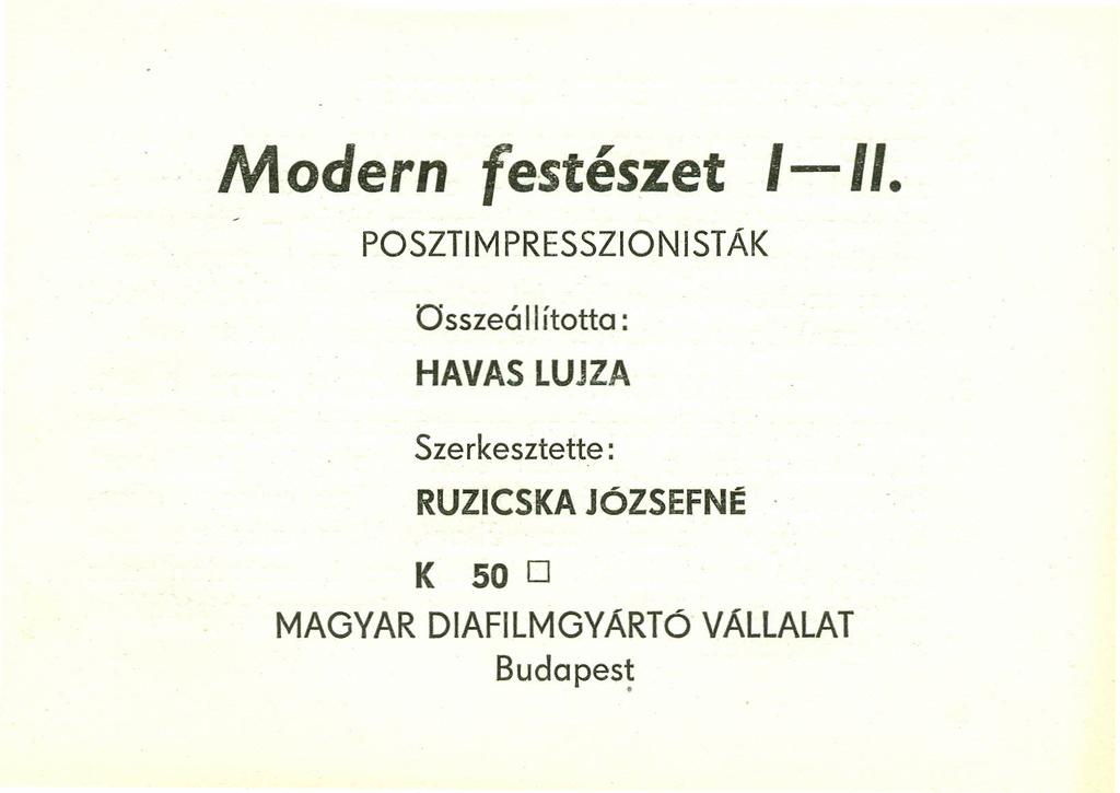 Modern festészet 1-11.