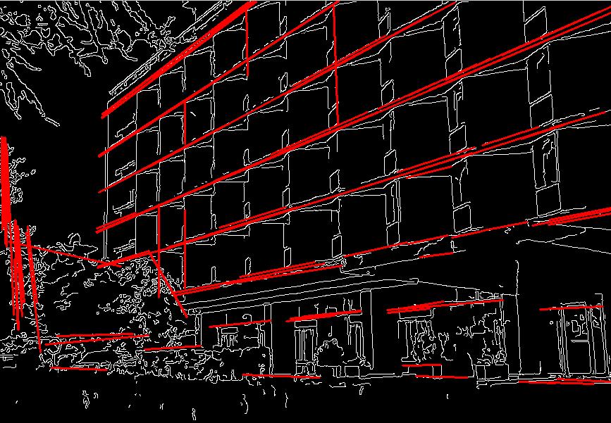 Képfeldolgozó algoritmusok 2.4. ábra. Hough transzformáció működés közben. Forrás: http://docs.opencv.org/2.4.8/_images/houghp.png 2.4.2 Morfológiai átalakítások Morfológiai transzformációk során az egyes képpontok szürkeségi szintjét a szomszéd képpontok szürkeségi szintjétől függően változtatjuk meg.
