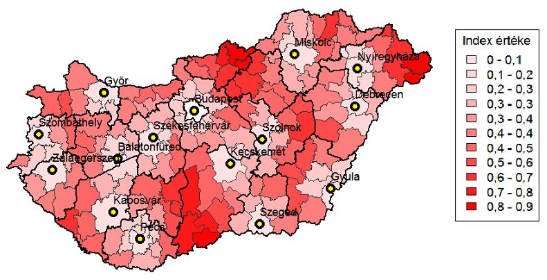 A 6. ábra bemutatja, hogy 2015-ben összesen 19 PCI-központ működött, ebből öt Budapesten található.