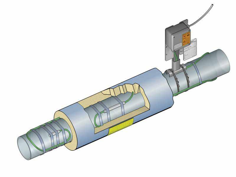 ÁRHUZAMOS FŰTŐRENDSZEREK Raychem állandó teljesítményű párhuzamos áramkörű fűtőrendszerek tipikus konfigurációja JB-EX-20 csatlakozódoboz SB-100 szorítóbilincs