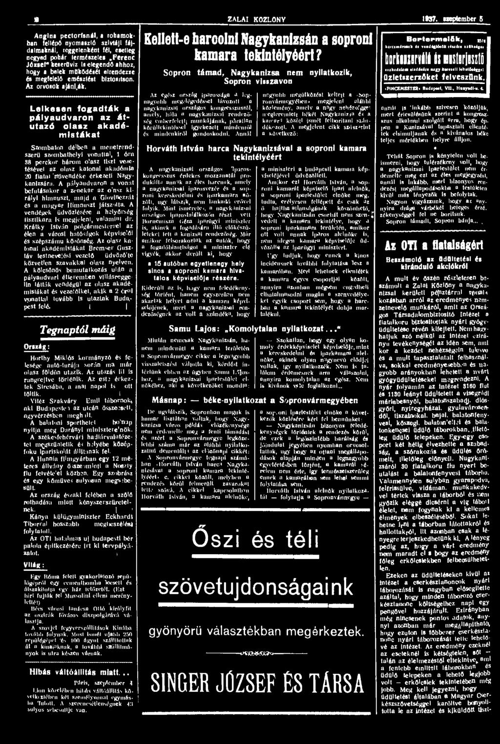 8 ZALAI KÖZLÖNY 1H7.