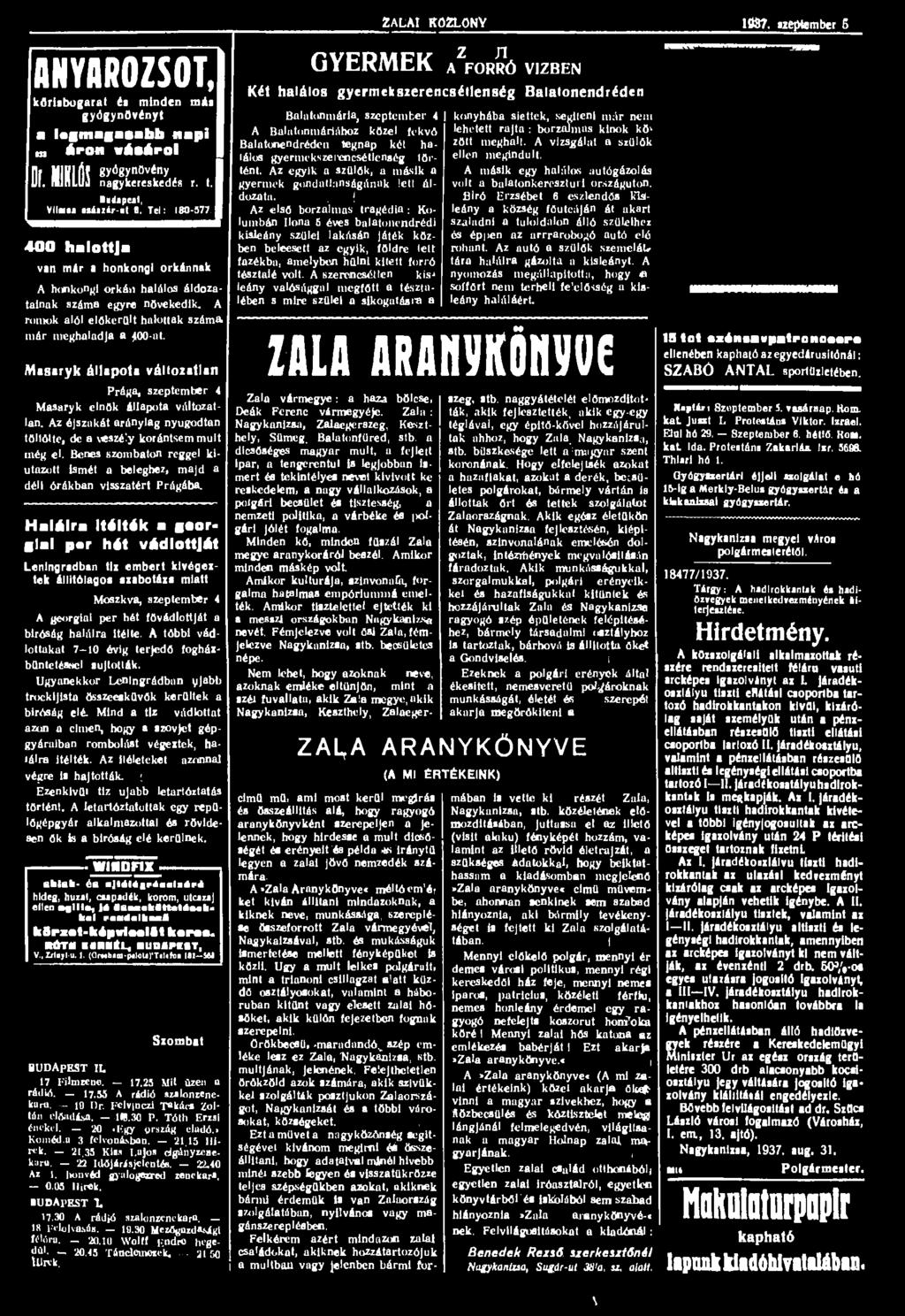 ANYAROZSOT, kőrisbogarat és minden mis gyógynövényt legmagasabb napi n áron vásárol flr Millió gyógynövény Ul. M m nagykereskedés r. t. Budapeat, Vllnoa osáizár-ut 6. Tel: 180-577.