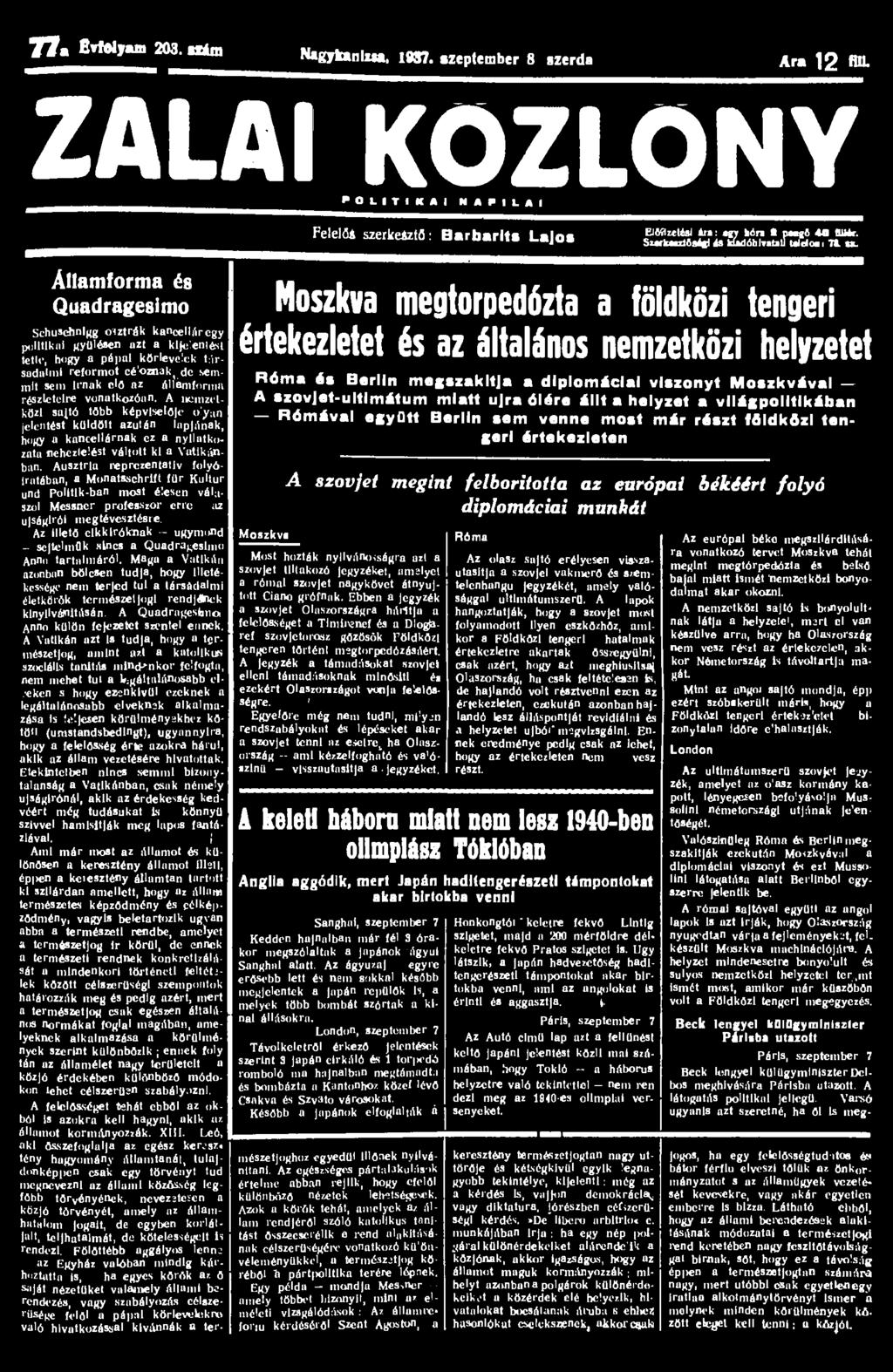 77a BrfOlyam 203. teám Ntagytanlm, 1837.